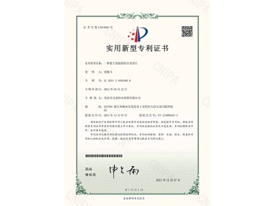 實(shí)用新型專利證書